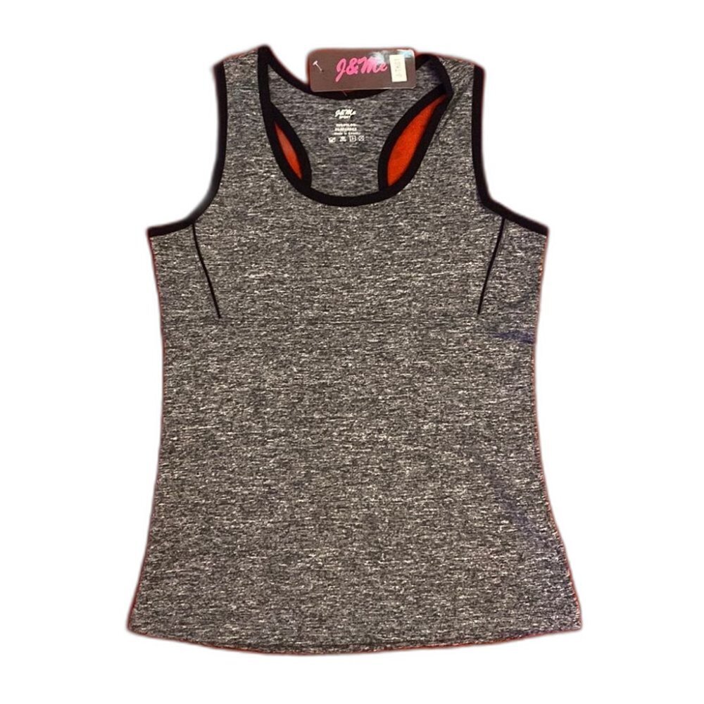 J&Me Athletic Shirt Gray Women One Size
